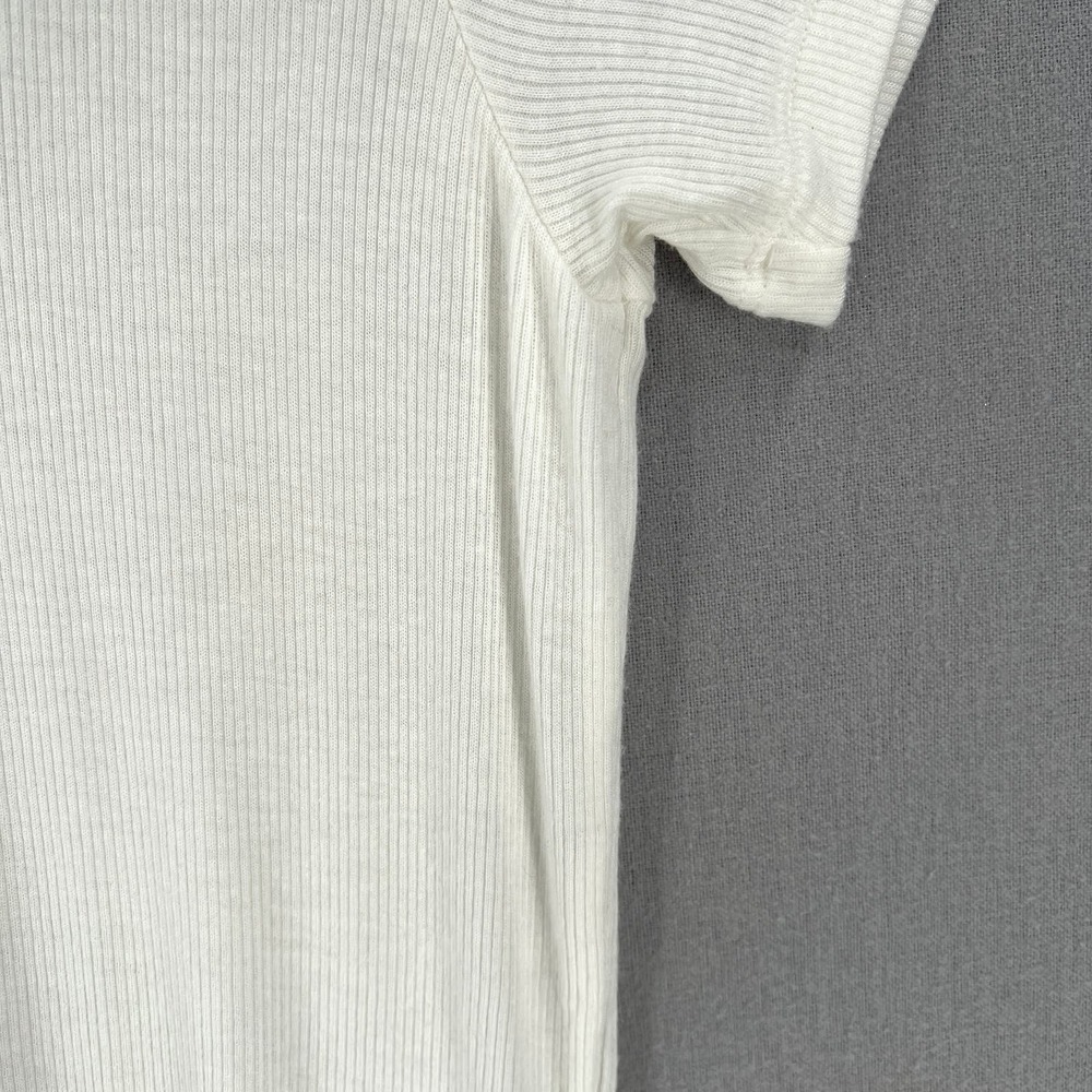 ARITZIA WILFRED FREES Leonis T-shirt Womens Small White V-neck Short Sleeve Rib - Picture 8 of 12